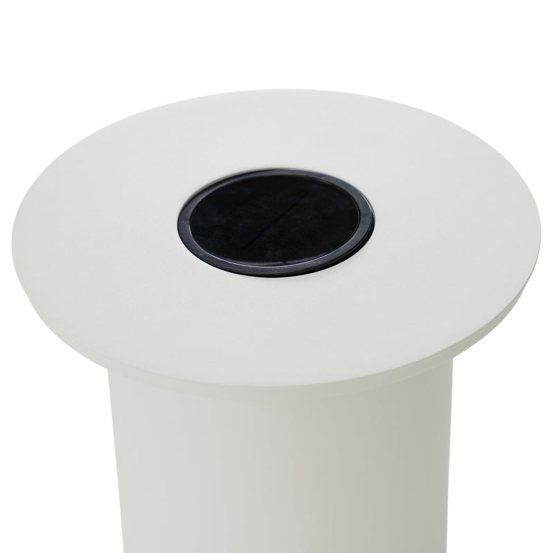 Onza - Outdoor White End Table w/ Solar Light — view 5