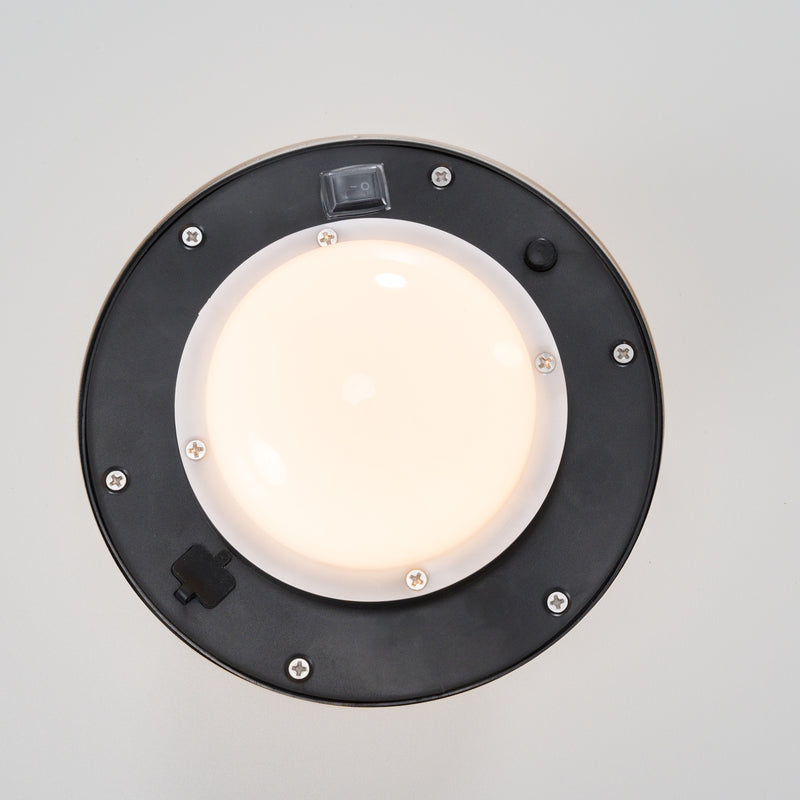 Onza - Outdoor White Medium End Table w/ Solar Light — view 4
