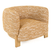 Optima - Mid-Century Modern Orange Fabric Accent Chair — view 2