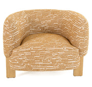 Optima - Mid-Century Modern Orange Fabric Accent Chair