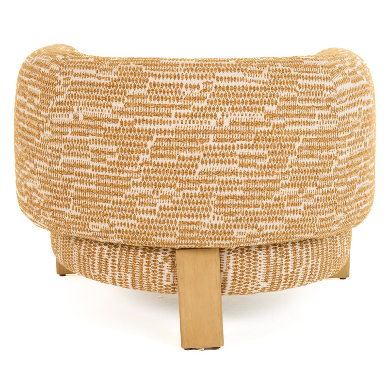 Optima - Mid-Century Modern Orange Fabric Accent Chair — view 4