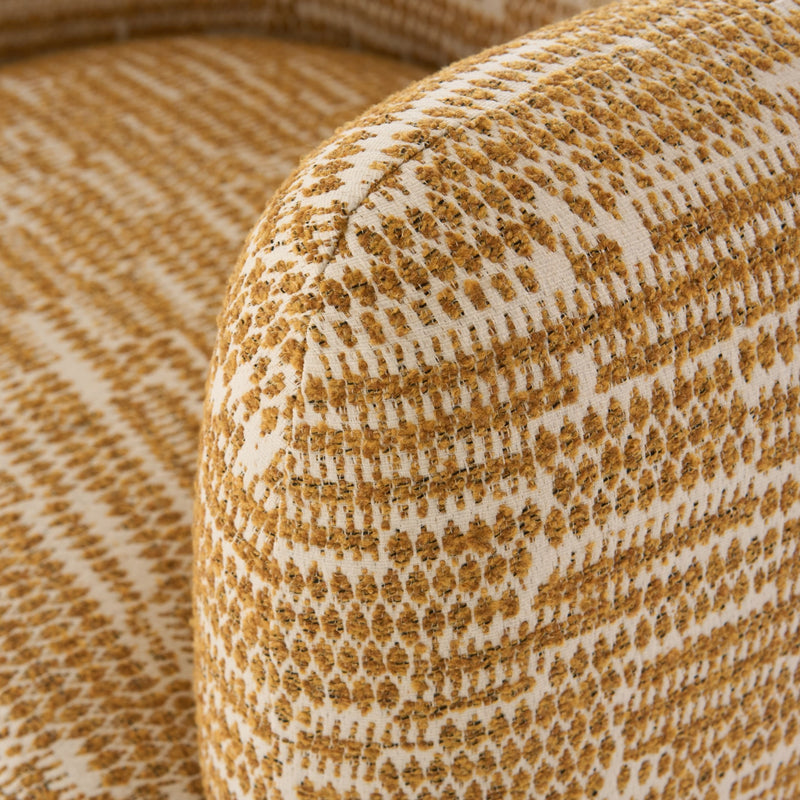 Optima - Mid-Century Modern Orange Fabric Accent Chair — view 5