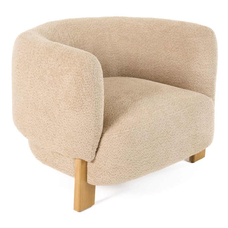 Optima - Mid-Century Modern Taupe Fabric Accent Chair — view 3