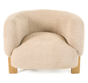Optima - Mid-Century Modern Taupe Fabric Accent Chair — view 2