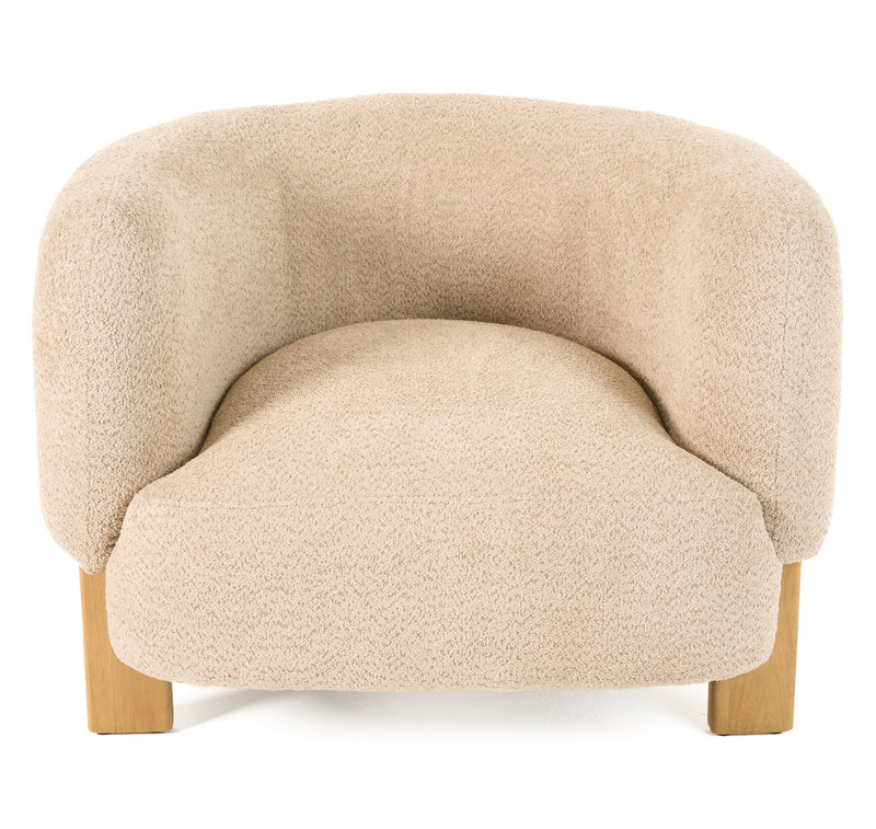 Optima - Mid-Century Modern Taupe Fabric Accent Chair — view 2