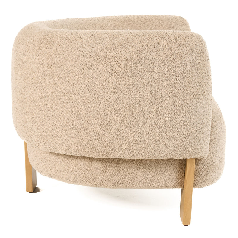 Optima - Mid-Century Modern Taupe Fabric Accent Chair — view 4