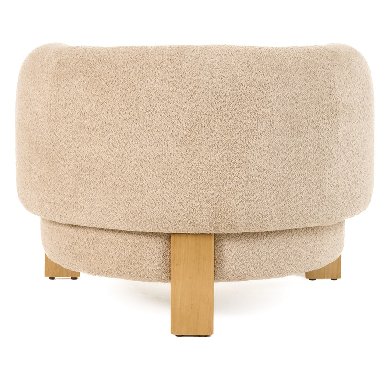 Optima - Mid-Century Modern Taupe Fabric Accent Chair — view 5