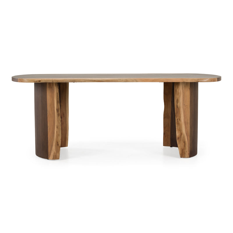 Orville - Modern Live Edge Acacia Dining Table — view 4