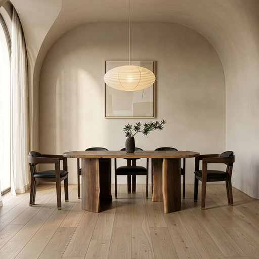 Orville - Modern Live Edge Acacia Dining Table — view 2