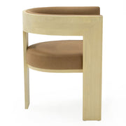 Osaka - Modern Natural Ash + Rust Fabric Dining Chair — view 5