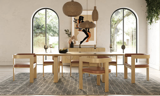 Oshana - Modern White Oak Dining Table — view 2