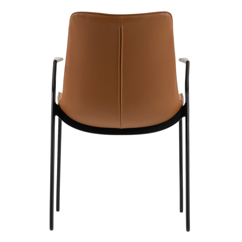 Osprey - Modern Camel Vegan Leather Dining Chair (Set of 2) — view 4