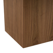 Osuna - Modern Black Glass + Walnut Square Dining Table — view 4