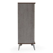 Palermo Italian Modern Faux Concrete & Walnut Chest — view 2