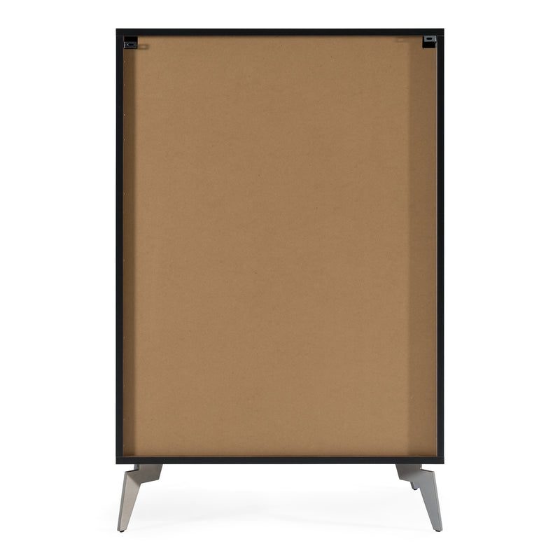 Palermo Italian Modern Faux Concrete & Walnut Chest — view 3