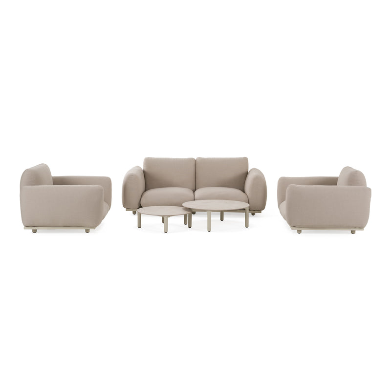 Palma - Outdoor Grey Olefin Fabric Sofa Set — view 4