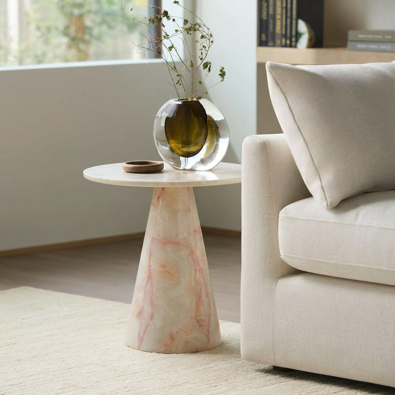 Pampa - Modern Faux Marble End Table — view 5