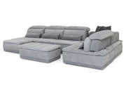 Panorama - Italian Modern Grey Fabric Modular Sectional Sofa — view 2