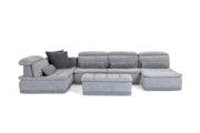 Panorama - Italian Modern Grey Fabric Modular Sectional Sofa — view 3
