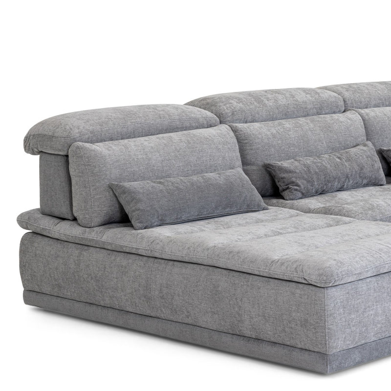 Panorama - Italian Modern Grey Fabric Modular Sectional Sofa — view 5