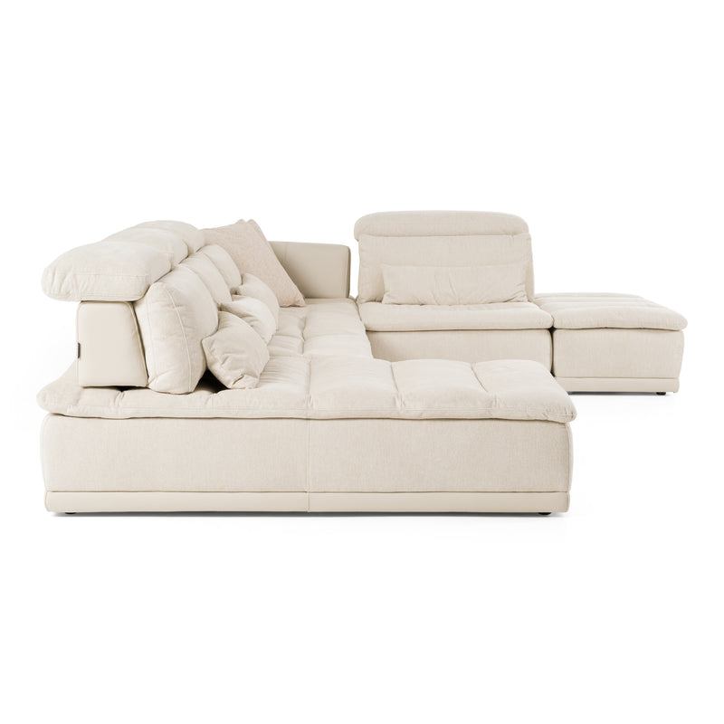 Panorama - Italian Modern Beige Fabric Modular Sectional Sofa — view 5