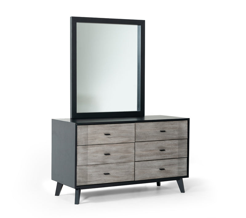 Panther Contemporary Grey & Black 4-Piece Bedroom Set — view 4