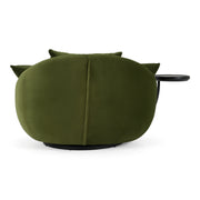 Pascal Modern Round Green Velvet Swivel Lounge Chair — view 3