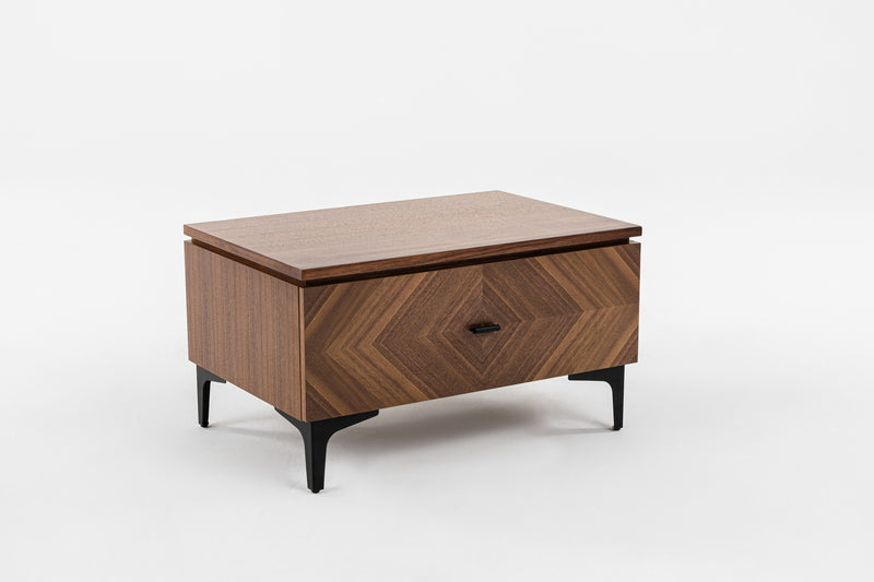 Paula - Mid-Century Walnut Nightstand — view 3