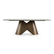 Paulsen - Modern Ceramic + Brass Dining Table — view 2