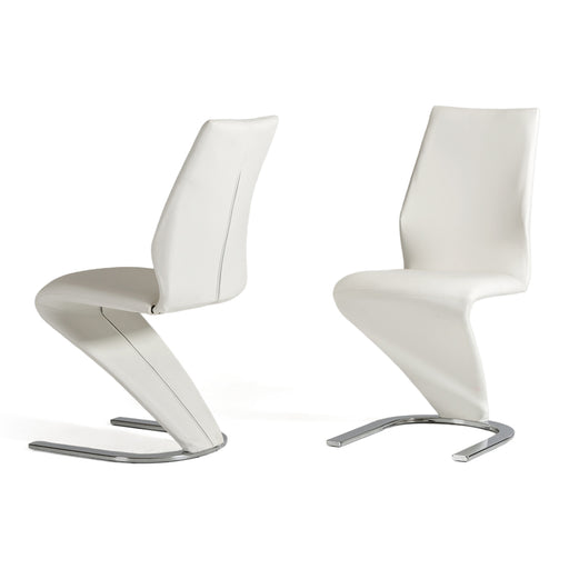 Penn - Modern White Leatherette Dining Chair (Set of 2) — view 2