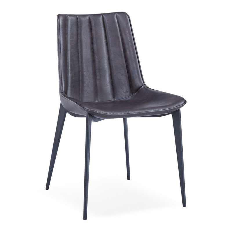 Peoria - Modern Brown & Black Dining Chair (Set of 2) — view 4