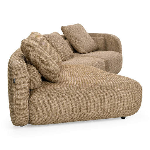 Percy - Contemporary Beige Fabric Left Facing Chaise Sectional Sofa — view 2