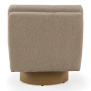 Petito - Modern Beige Fabric + Chestnut Accent Chair — view 3