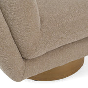 Petito - Modern Beige Fabric + Chestnut Accent Chair — view 5