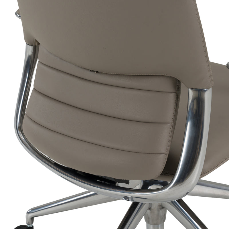 Pickard - Modern Grey Leather Executive Office Chair — view 4