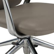 Pickard - Modern Grey Leather Executive Office Chair — view 5