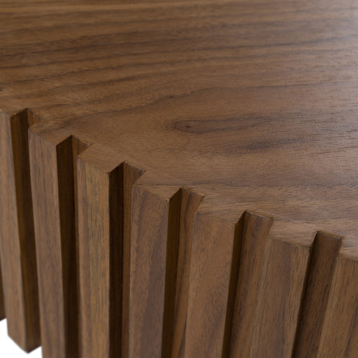Pierre - Modern Walnut Small Round Coffee Table — view 2