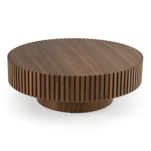 Pierre - Modern Walnut Large Round Coffee Table