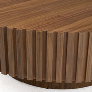 Pierre - Modern Walnut Large Round Coffee Table — view 2