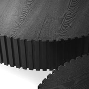 Pierre - Modern Black Ash Round Coffee Table Set — view 2