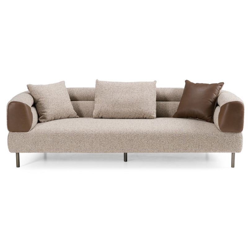 Plume - Modern Brown Fabric Sofa