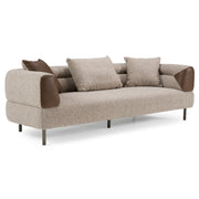 Plume - Modern Brown Fabric Sofa — view 2