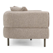 Plume - Modern Brown Fabric Sofa — view 3