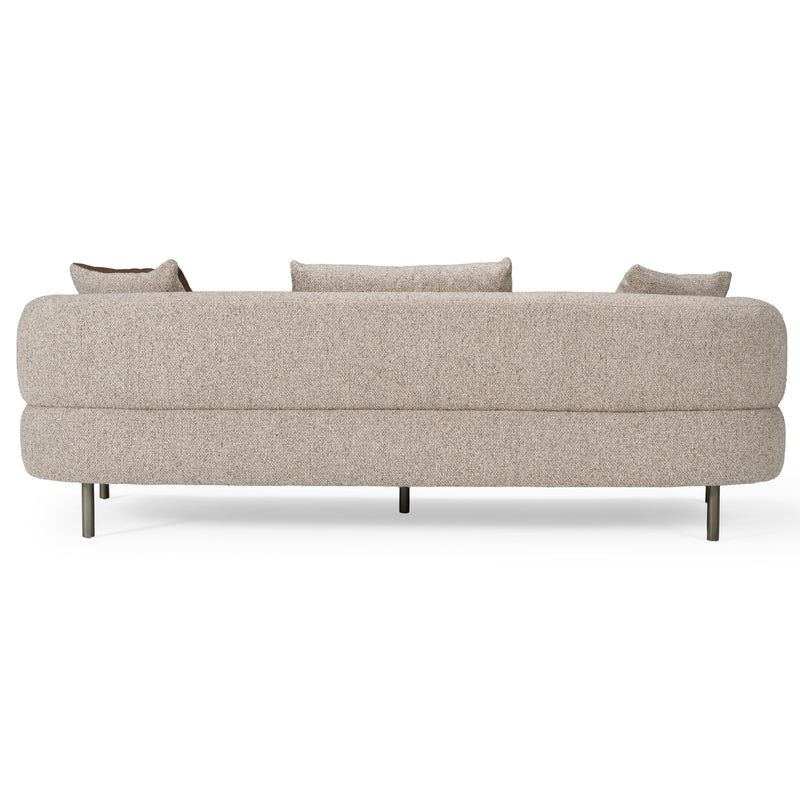 Plume - Modern Brown Fabric Sofa — view 4