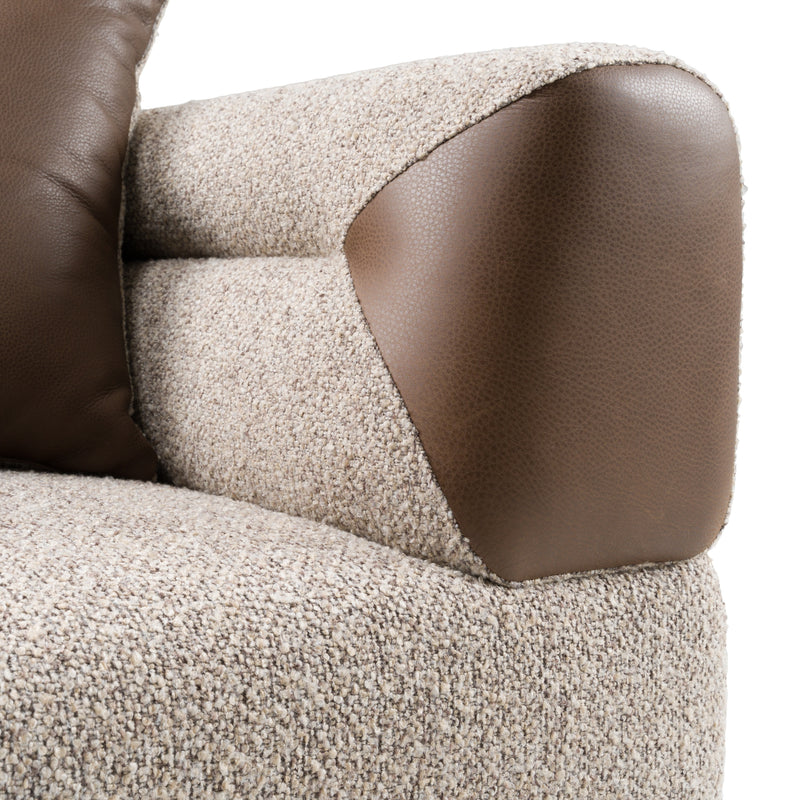 Plume - Modern Brown Fabric Sofa — view 5