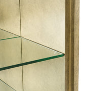 Poise - Modern Antique Brass + Mirror Bookcase — view 2