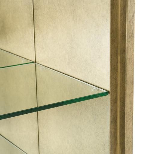 Poise - Modern Antique Brass + Mirror Bookcase — view 2