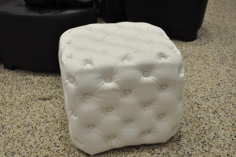 LS301A Eva Modern White Tufted Ottoman