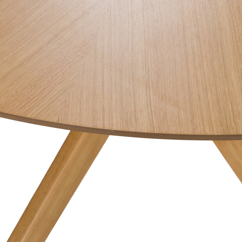 Prospect - Modern Round 59" Natural Oak Dining Table — view 2