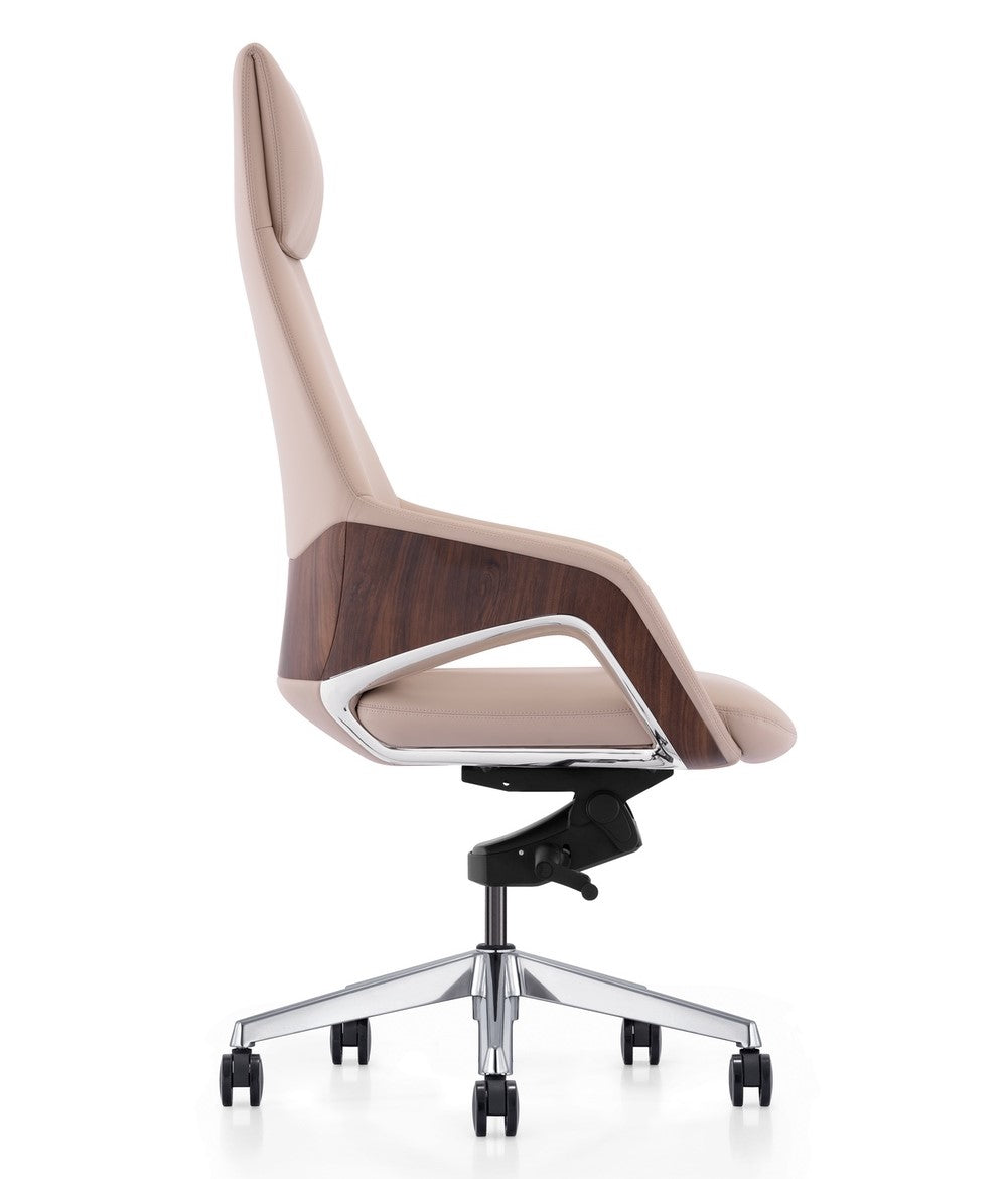Prost Modern Beige High Back Executive Office Chair — view 2